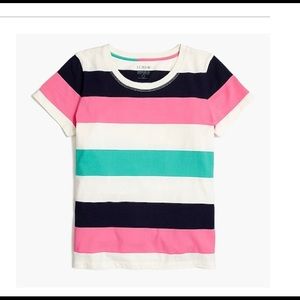J Crew Factory Short Sleeve Rugby Stripe Tee Small